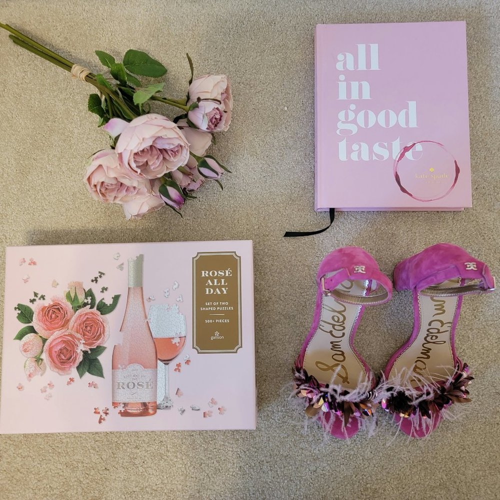 Sam Edelman Fuscia Pink Block Heel Sandal Size 7.5